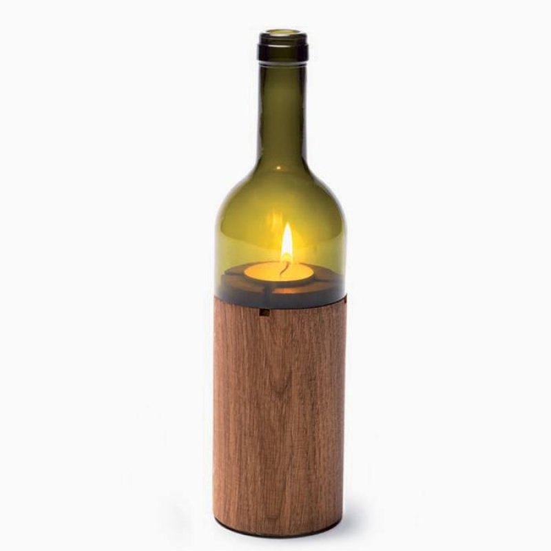 Wine bottle lantern