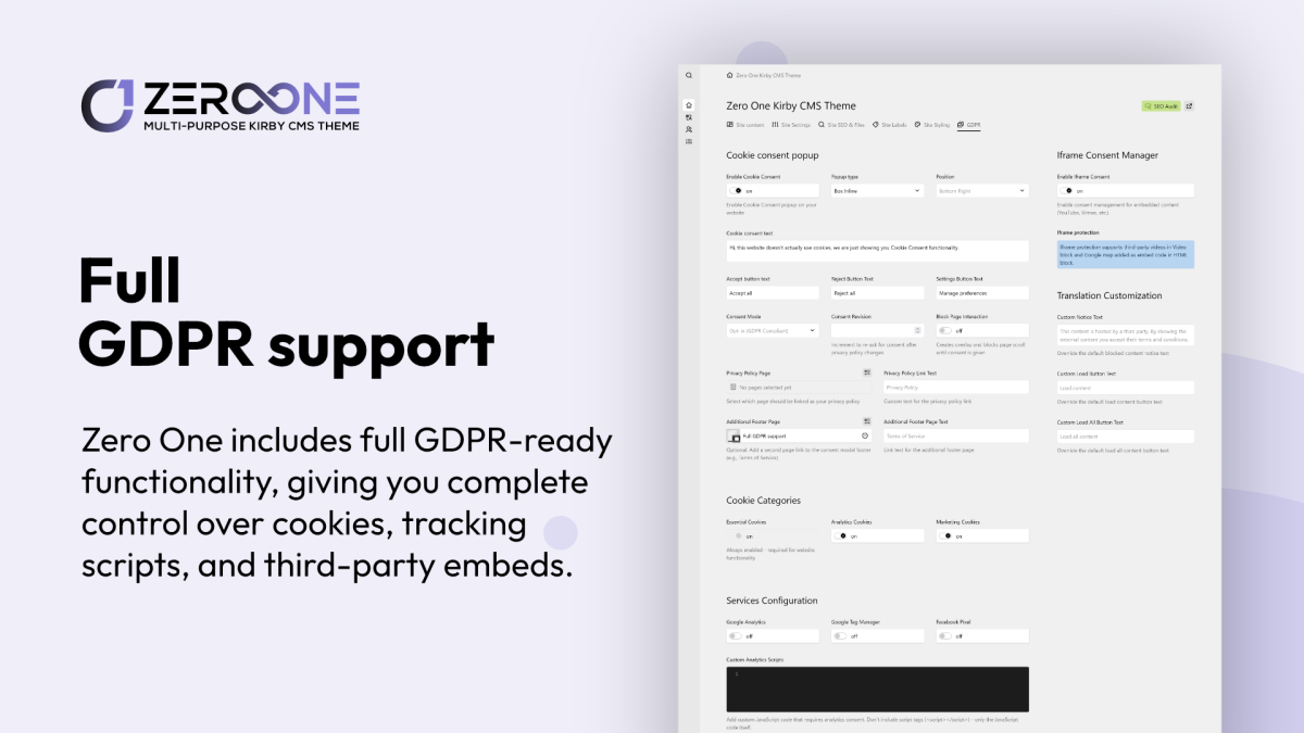 Full GDPR support