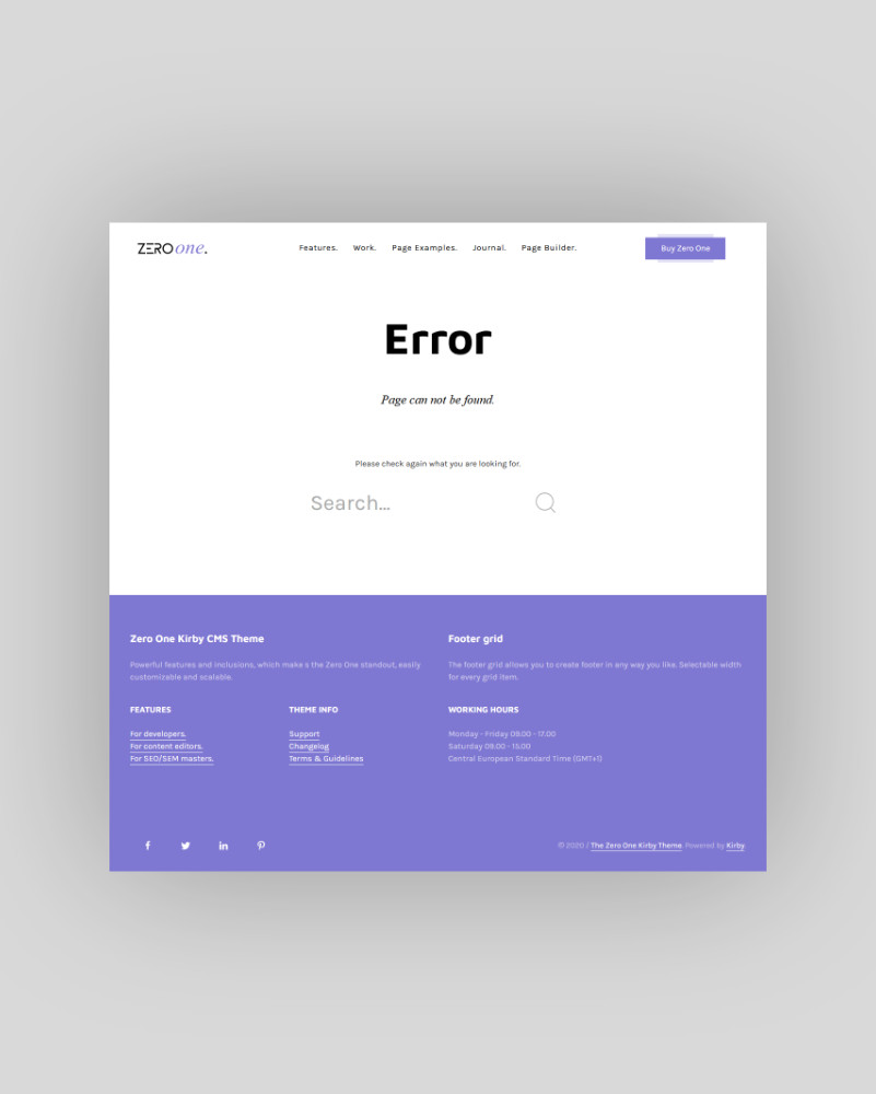 Error page