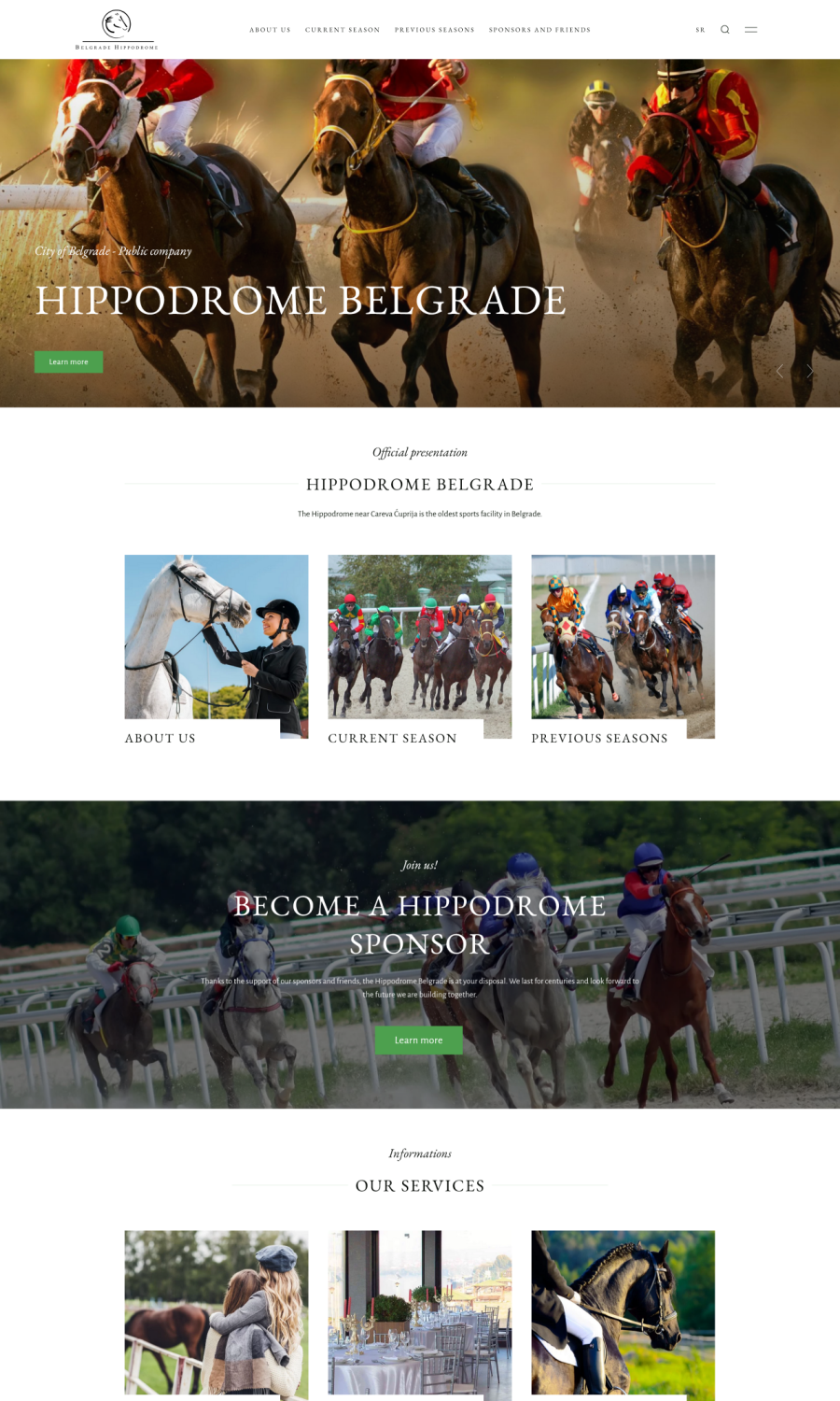 Hippodrome Belgrade website preview