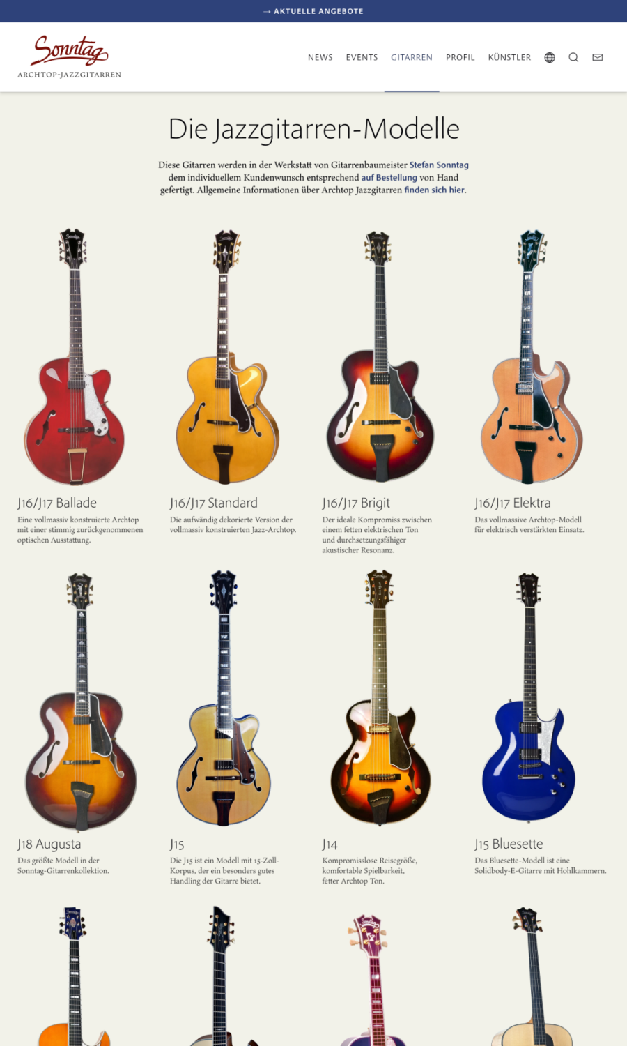Archtop Jazzgitarren | Sonntag Guitars